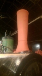 Der neue Kamin vom Lukas wurde grundiert [9. Februar 2016]