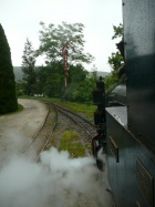 Ausfahrt aus dem verregneten Bahnhof Baumschulsee [15. Juli 2012]