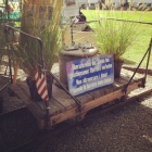 Das Baumschulwägeli dient am Nationalen Wandertag in Windisch als Blickfang [2012]