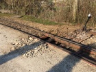 Bei der Einfahrweiche vom Bahnhof Baumschulsee wurde eine Schwelle ersetzt [17. März 2017]