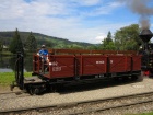 Als besonderes Merkmal trägt der R 302 Anschriften wie einst bei der Waldeisenbahn Muskau [2014]