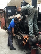 Die Pinus wird zwecks Untersuchung des Kessels demontiert [1. Oktober 2016]