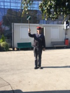 Der letzte Zug des Tages wird noch einmal standesgemäss abgefertigt [15. Oktober 2016]