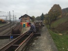 Die anschliessenden Schienen werden ebenfalls abgebaut [31. Oktober 2015]