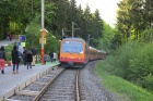 Der Zug der Uetlibergbahn wartet auf die Rückfahrt in die Stadt