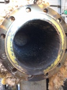 Blick in den Heizkessel vom Vorheizgerät [20. Januar 2018]