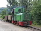 Die Azalea kehrt mit den beiden Kastenkipper in den Bahnhof Baumschulsee zurück [29. Juni 2014]