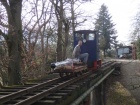 Die Abelia schiebt den Eternitwagen mit dem Signalmast an den Baumschulsee [4. Februar 2017]