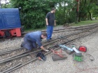 Reparatur einer Weiche im Bahnhof Baumschulsee [13. Mai 2022]