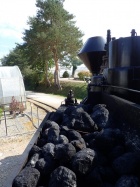 Bllick über die Vorräte des Heizers in die Gefällestrecke hinein [30. September 2018]