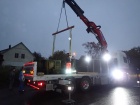 Der LKW ist am frühen Morgen wieder auf dem Festgelände eingetroffen [5. Oktober 2015]