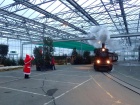 Der Samichlaus begrüsst den Dampfzug und die Fahrgäste [2017]