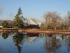 Blick über den See zur Einfahrt in den Bahnhof Baumschulsee [1. Dezember 2016]