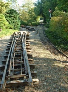 Die Weiche aus der Versandhalle liegt an ihrem neuen Ort zum Einbauen bereit